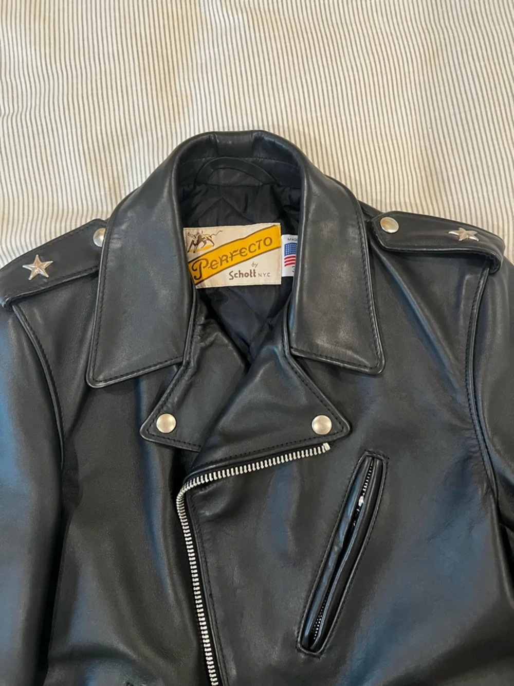 Schott NYC Perfecto 613s Black Leather Biker Jacket - Picture 8 of 14